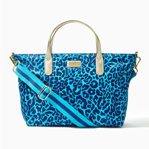 Lilly Pulitzer Bags Evita Blue Oyster Bay Tote Purse